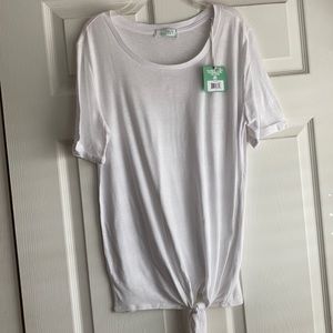 Green Envy Tie Front Tee